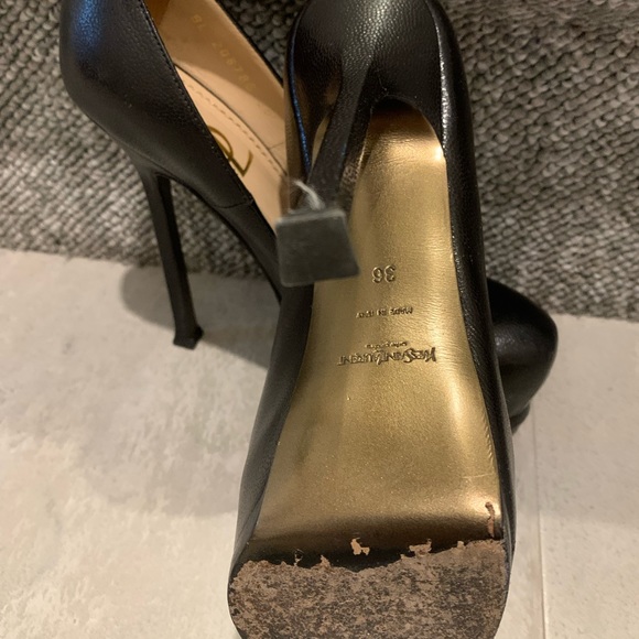YSL black leather tribtoo pumps - Picture 3 of 3